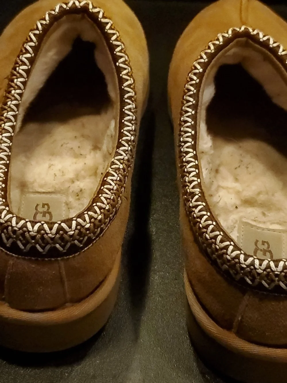UGG Chestnut Suede Slip-On Slippers Tazman Size 9 - Picture 4 of 8
